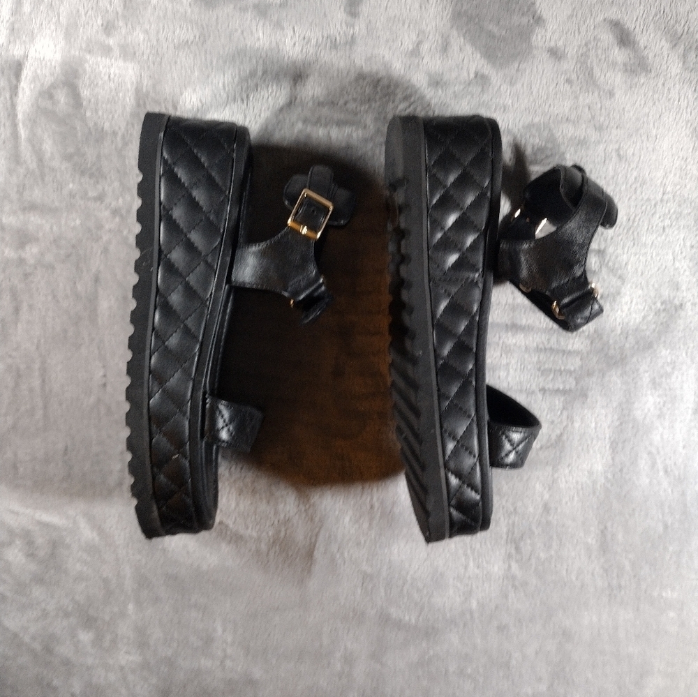 Tony Bianco Zahara Platform Sandals Womens Size  7 Black - Picture 2 of 6